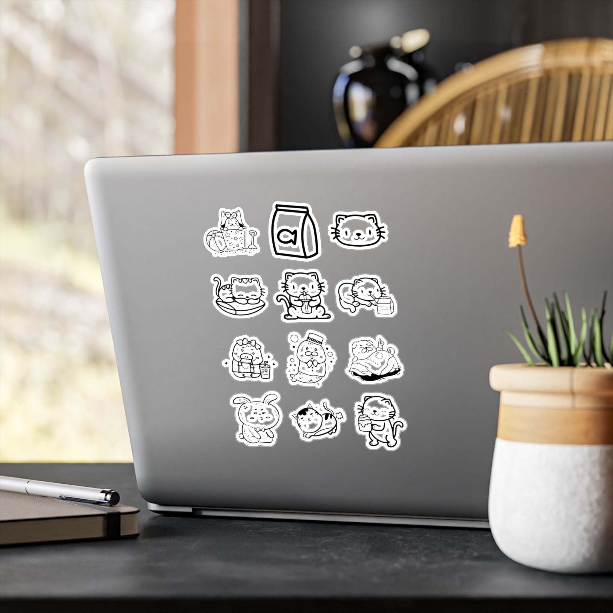 Kawaii Classics Sheet 10 — 12 Kiss-Cut Vinyl Decals