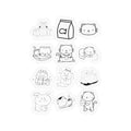 Kawaii Classics Sheet 10 — 12 Kiss-Cut Vinyl Decals