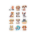 Cute Kawaii Sheet 01 — 12 Kiss-Cut Vinyl Decals