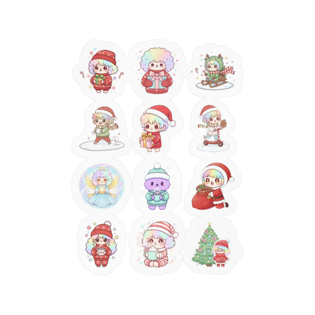 Christmas Monsters Sheet 10 — 12 Kiss-Cut Vinyl Decals