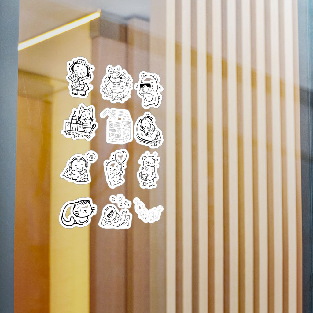 Kawaii Classics Sheet 12 — 12 Kiss-Cut Vinyl Decals