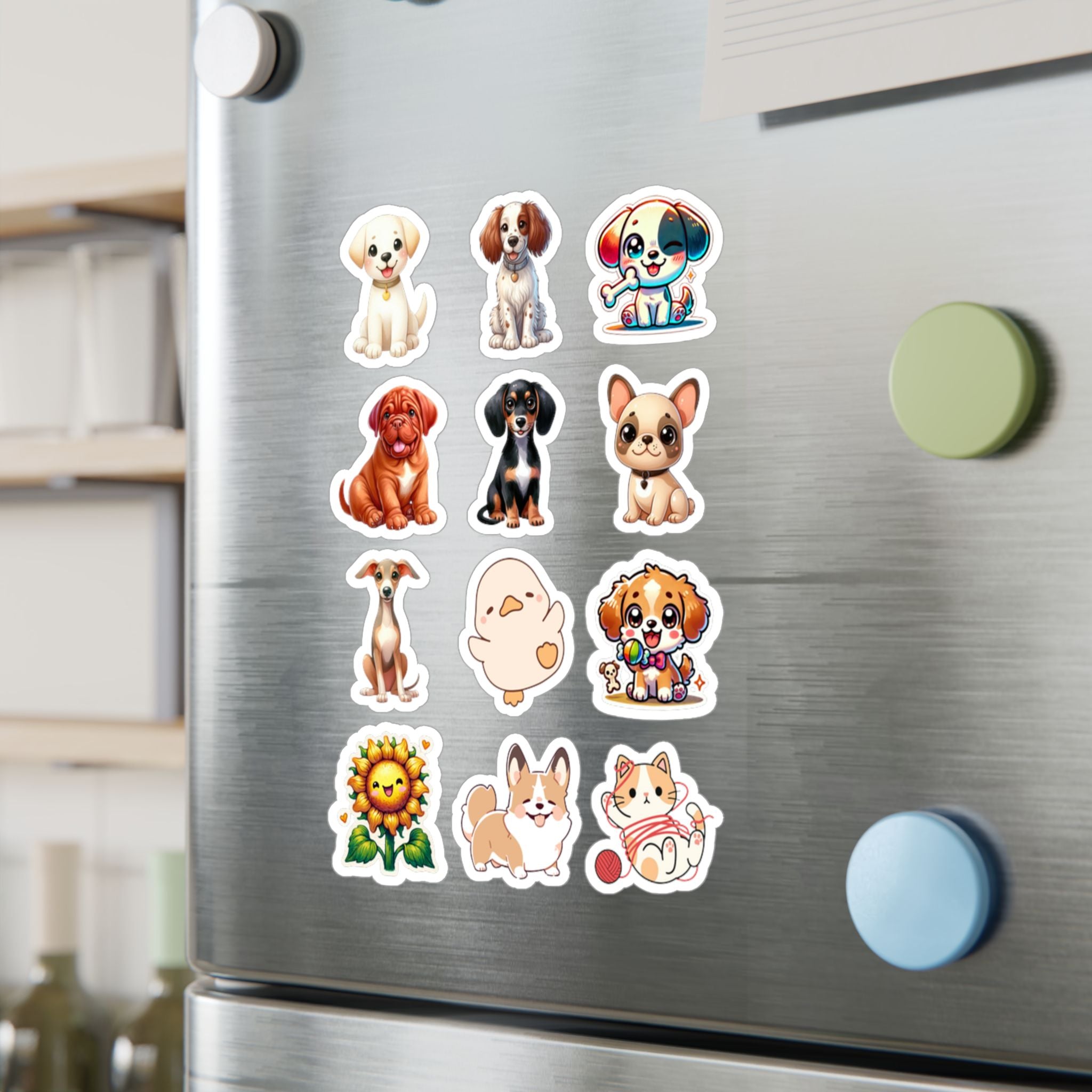 Cute Kawaii Sheet 20 — 12 Kiss-Cut Vinyl Decals