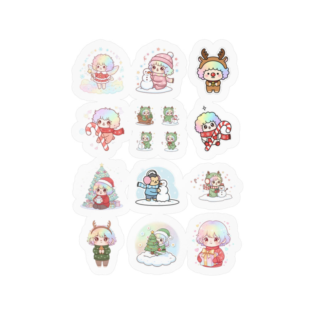 Christmas Monsters Sheet 01 — 12 Kiss-Cut Vinyl Decals