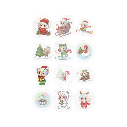 Christmas Monsters Sheet 04 — 12 Kiss-Cut Vinyl Decals