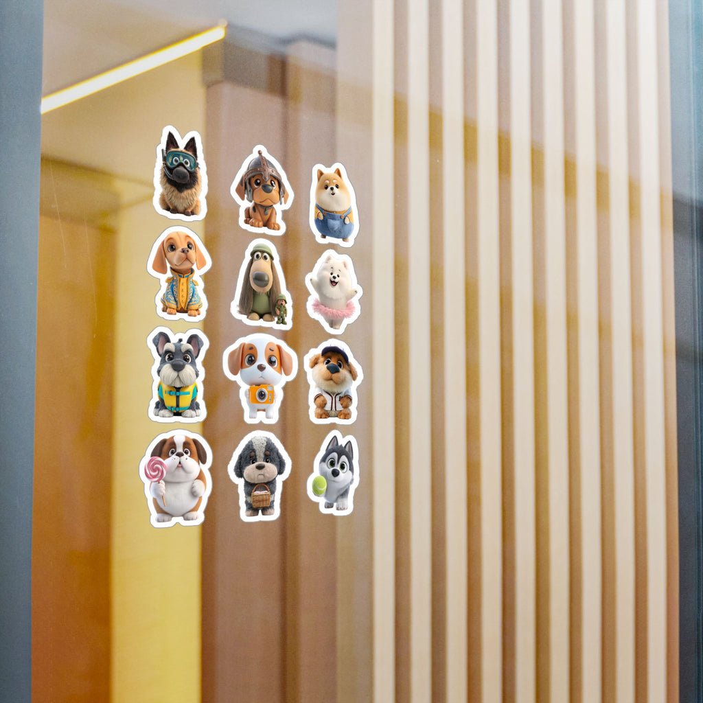 Kawaii Dogs Sheet 09 — 12 Kiss-Cut Vinyl Decals