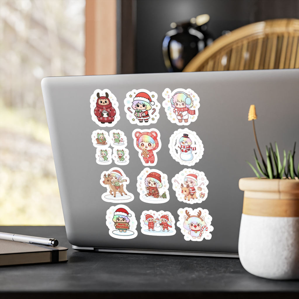 Christmas Monsters Sheet 16 — 12 Kiss-Cut Vinyl Decals