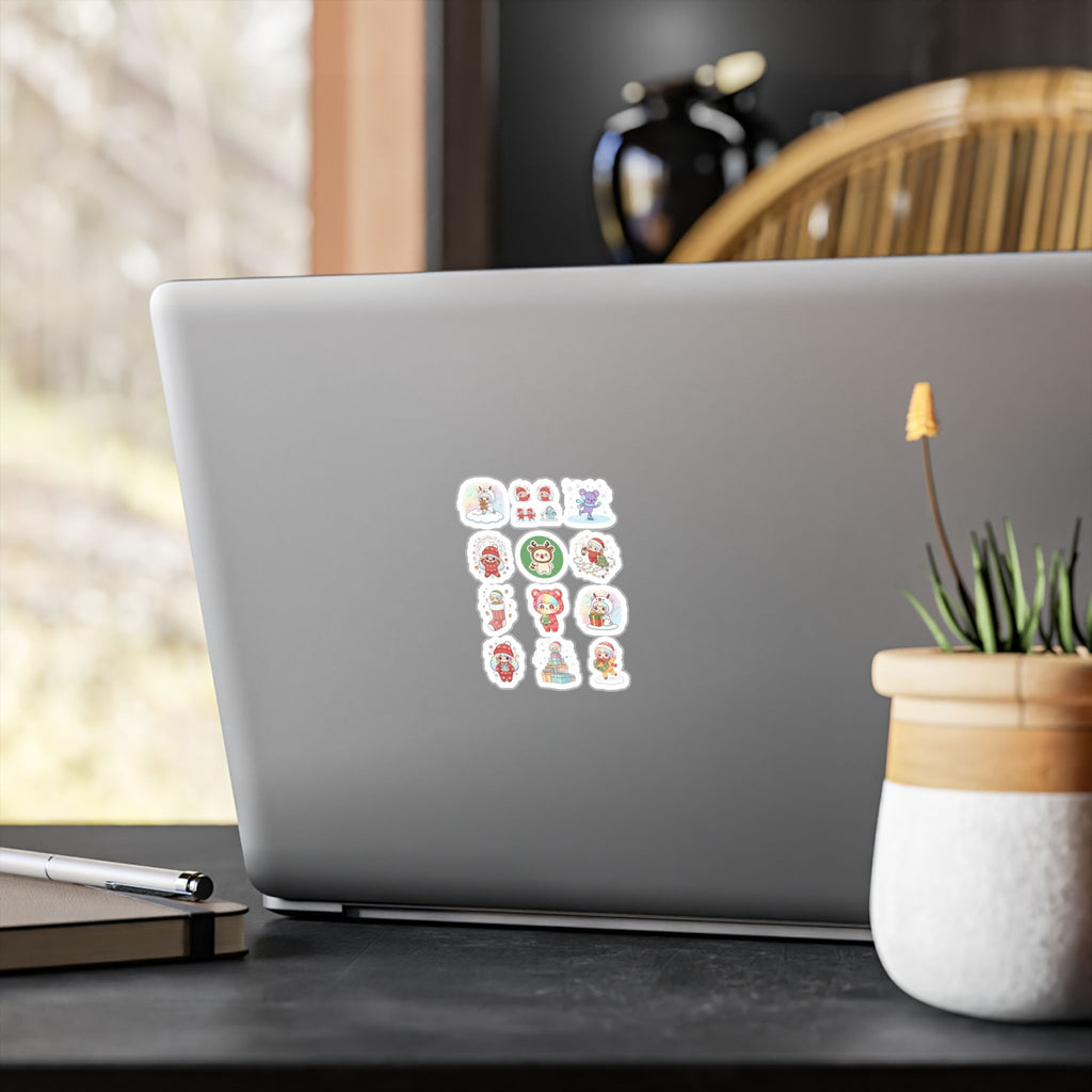 Christmas Monsters Sheet 18 — 12 Kiss-Cut Vinyl Decals
