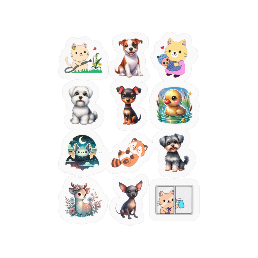 Cute Kawaii Sheet 05 — 12 Kiss-Cut Vinyl Decals