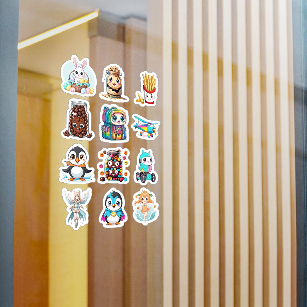 Kawaii Stickers Sheet 26 — 12 Kiss-Cut Vinyl Decals