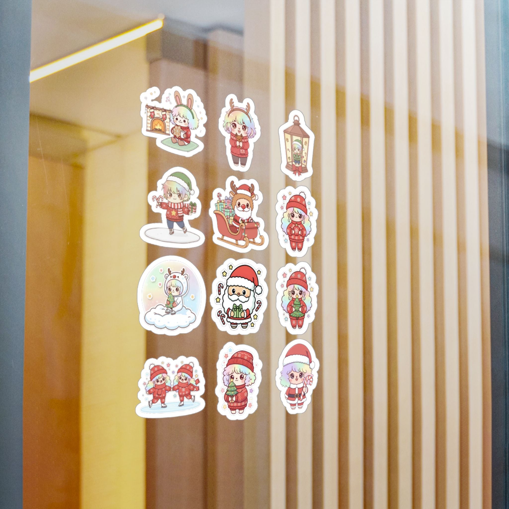 Christmas Monsters Sheet 05 — 12 Kiss-Cut Vinyl Decals