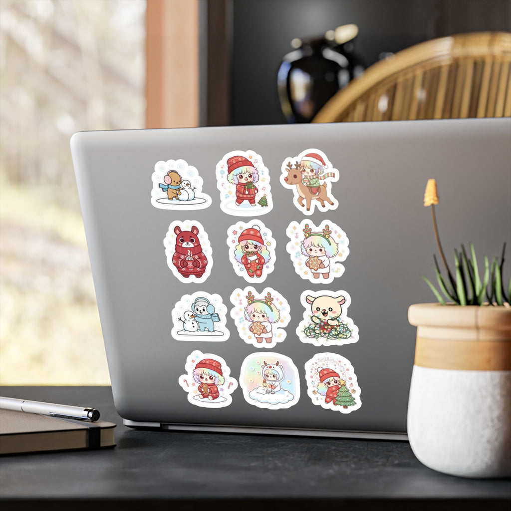 Christmas Monsters Sheet 15 — 12 Kiss-Cut Vinyl Decals