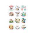 Kawaii Stickers Sheet 23 — 12 Kiss-Cut Vinyl Decals