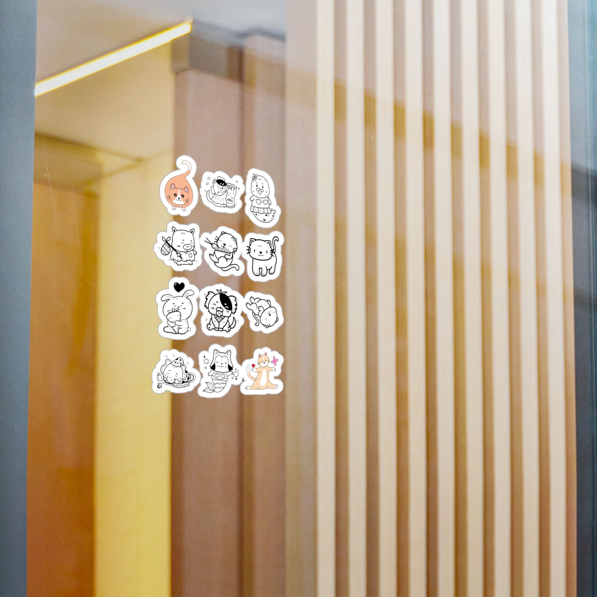 Kawaii Classics Sheet 03 — 12 Kiss-Cut Vinyl Decals