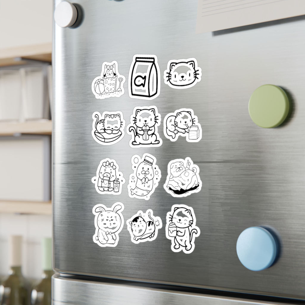 Kawaii Classics Sheet 10 — 12 Kiss-Cut Vinyl Decals