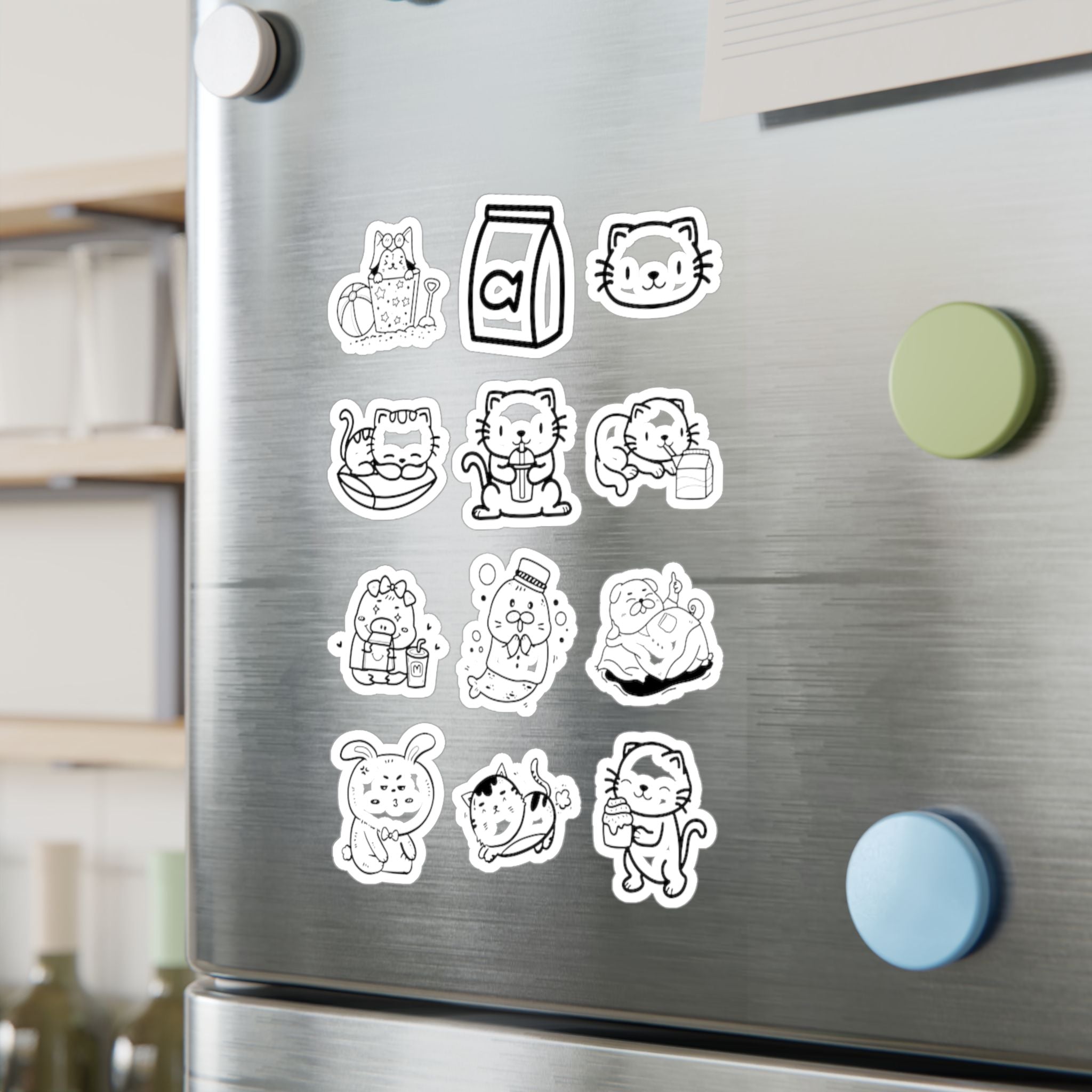 Kawaii Classics Sheet 10 — 12 Kiss-Cut Vinyl Decals