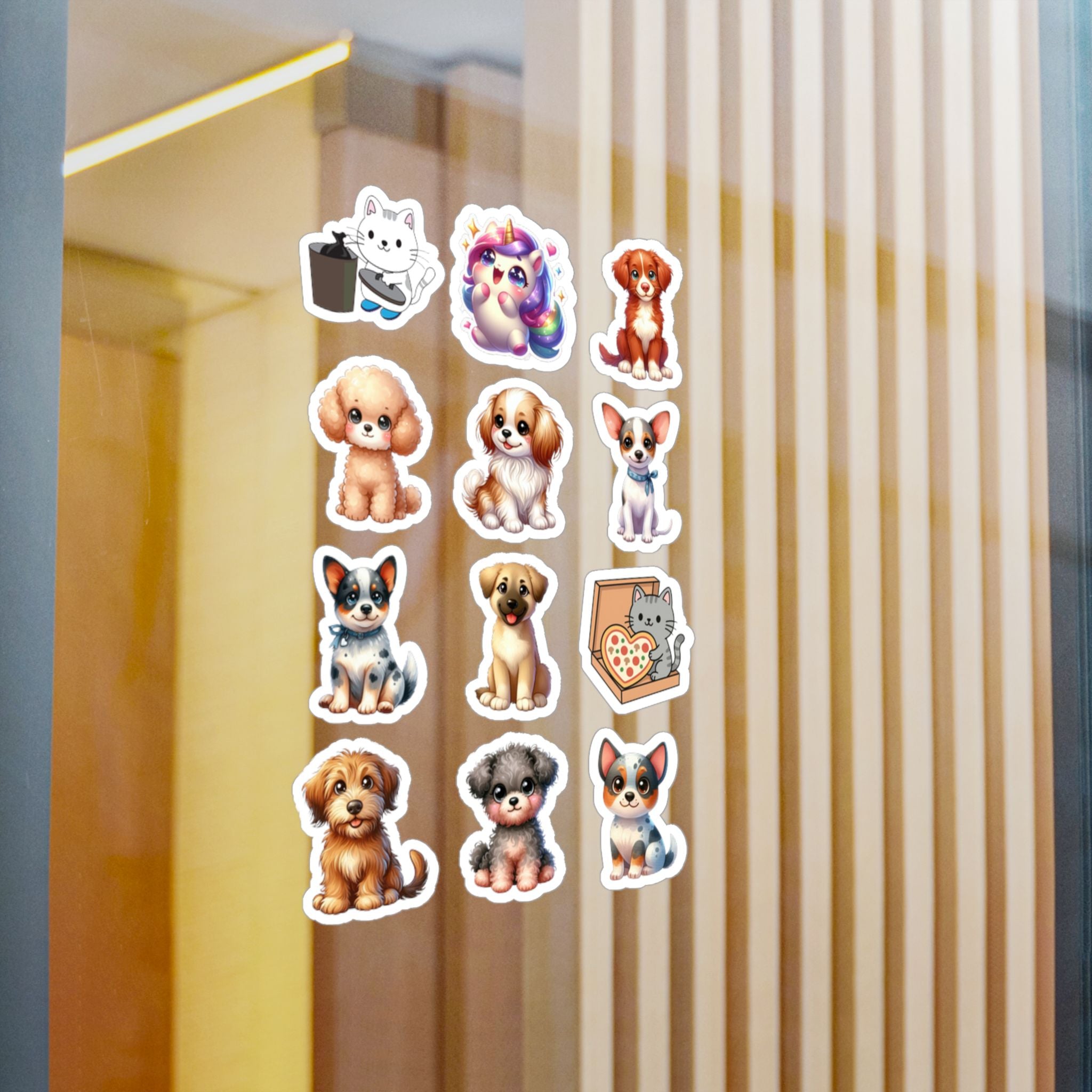 Cute Kawaii Sheet 22 — 12 Kiss-Cut Vinyl Decals