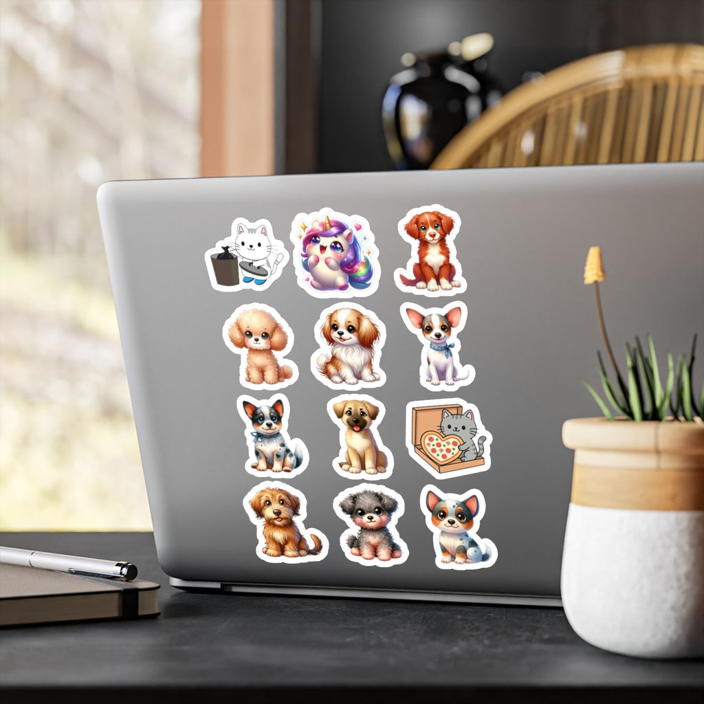 Cute Kawaii Sheet 22 — 12 Kiss-Cut Vinyl Decals