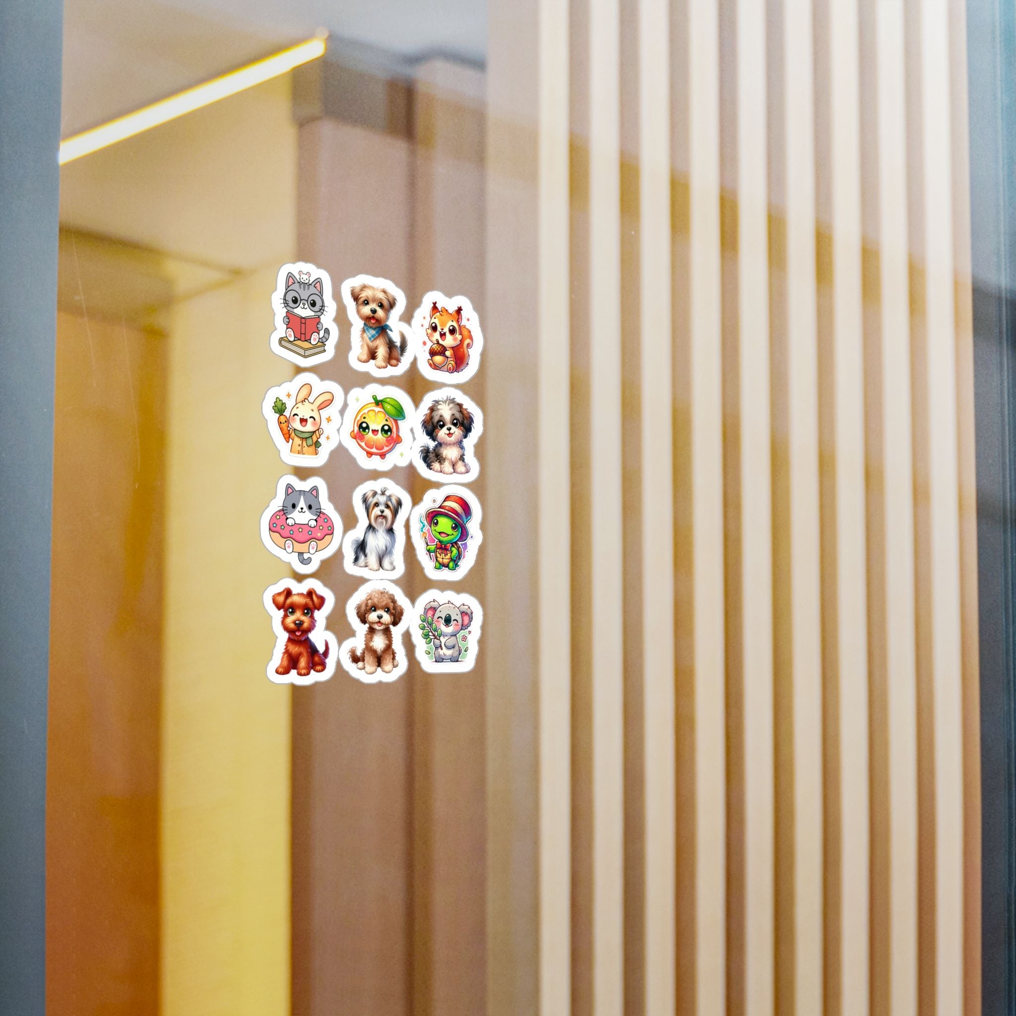 Cute Kawaii Sheet 21 — 12 Kiss-Cut Vinyl Decals
