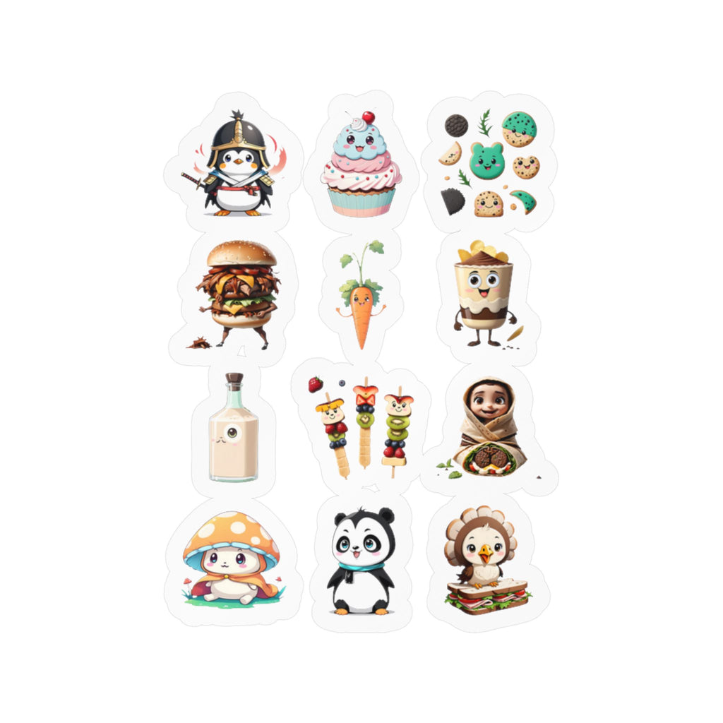 Kawaii Stickers Sheet 139 — 12 Kiss-Cut Vinyl Decals