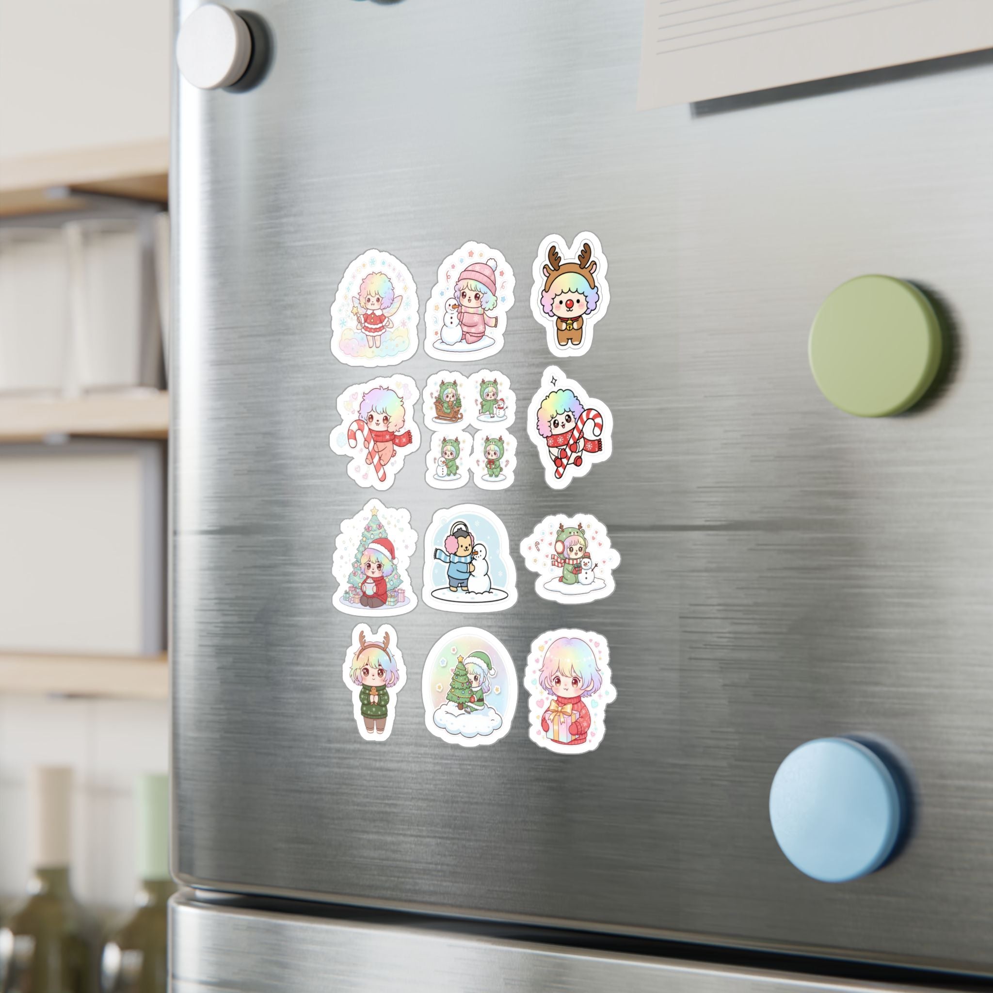 Christmas Monsters Sheet 01 — 12 Kiss-Cut Vinyl Decals