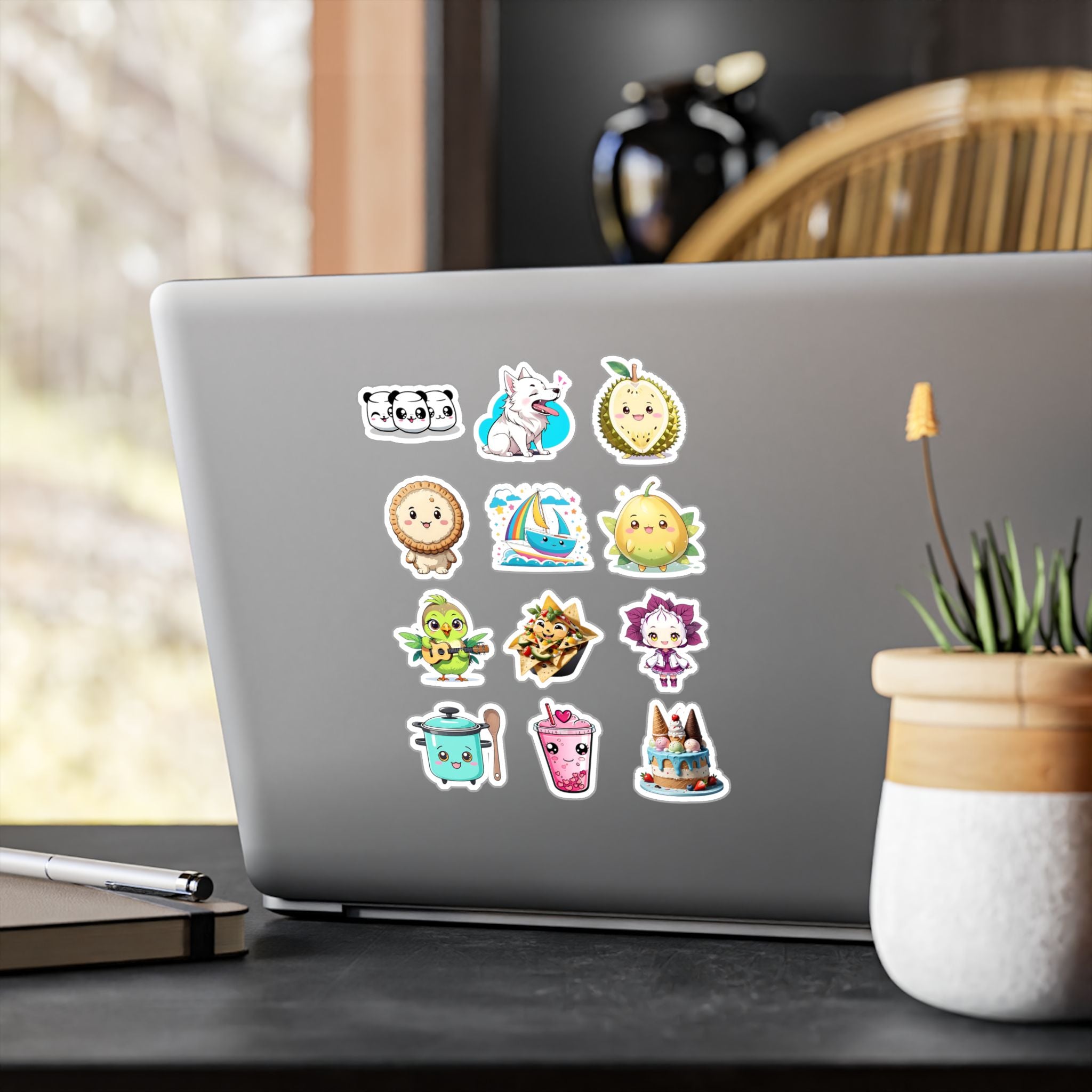 Kawaii Stickers Sheet 114 — 12 Kiss-Cut Vinyl Decals