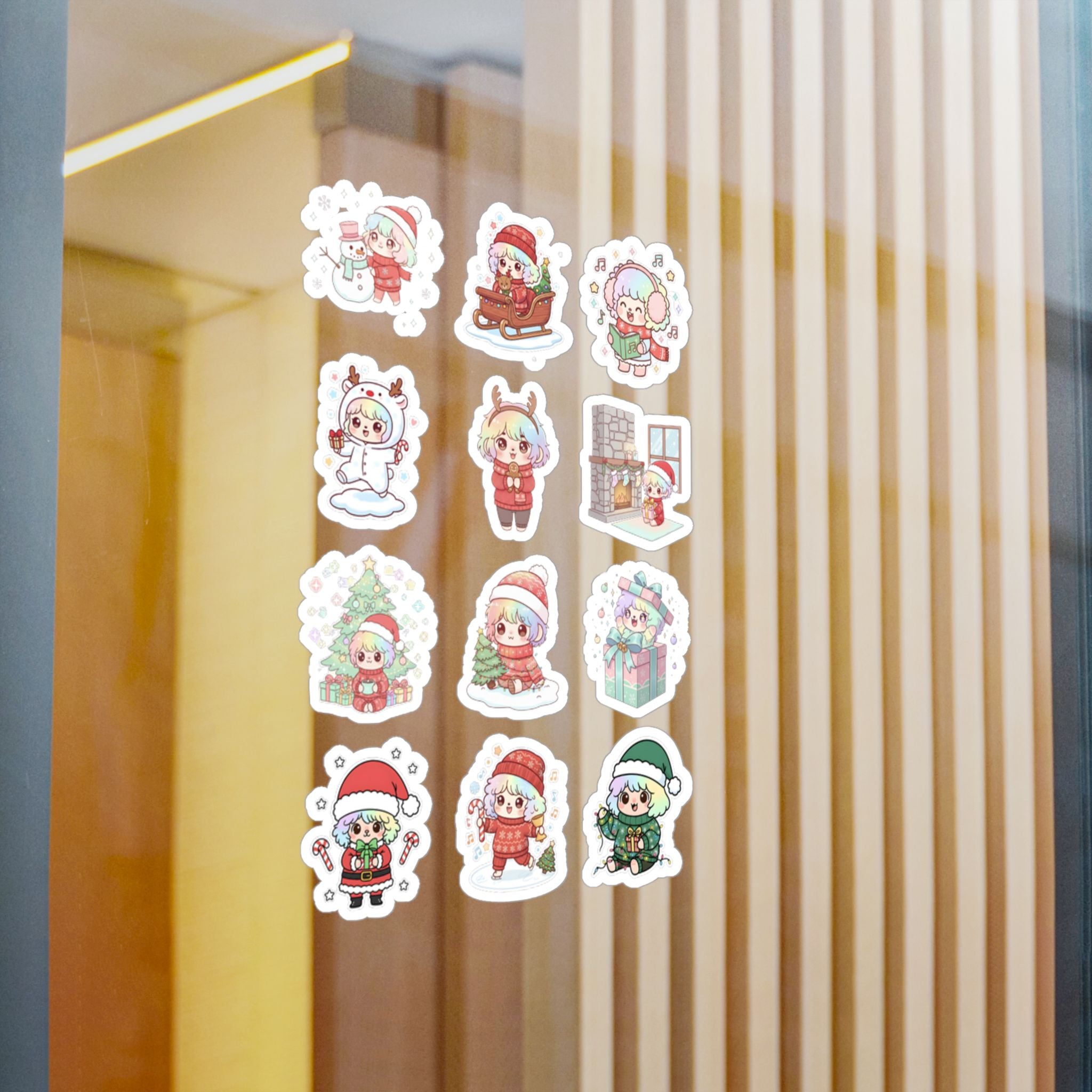 Christmas Monsters Sheet 09 — 12 Kiss-Cut Vinyl Decals