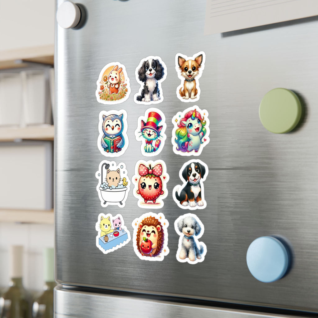Cute Kawaii Sheet 08 — 12 Kiss-Cut Vinyl Decals