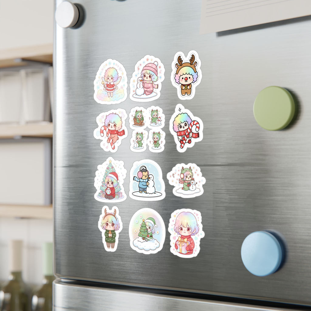 Christmas Monsters Sheet 01 — 12 Kiss-Cut Vinyl Decals