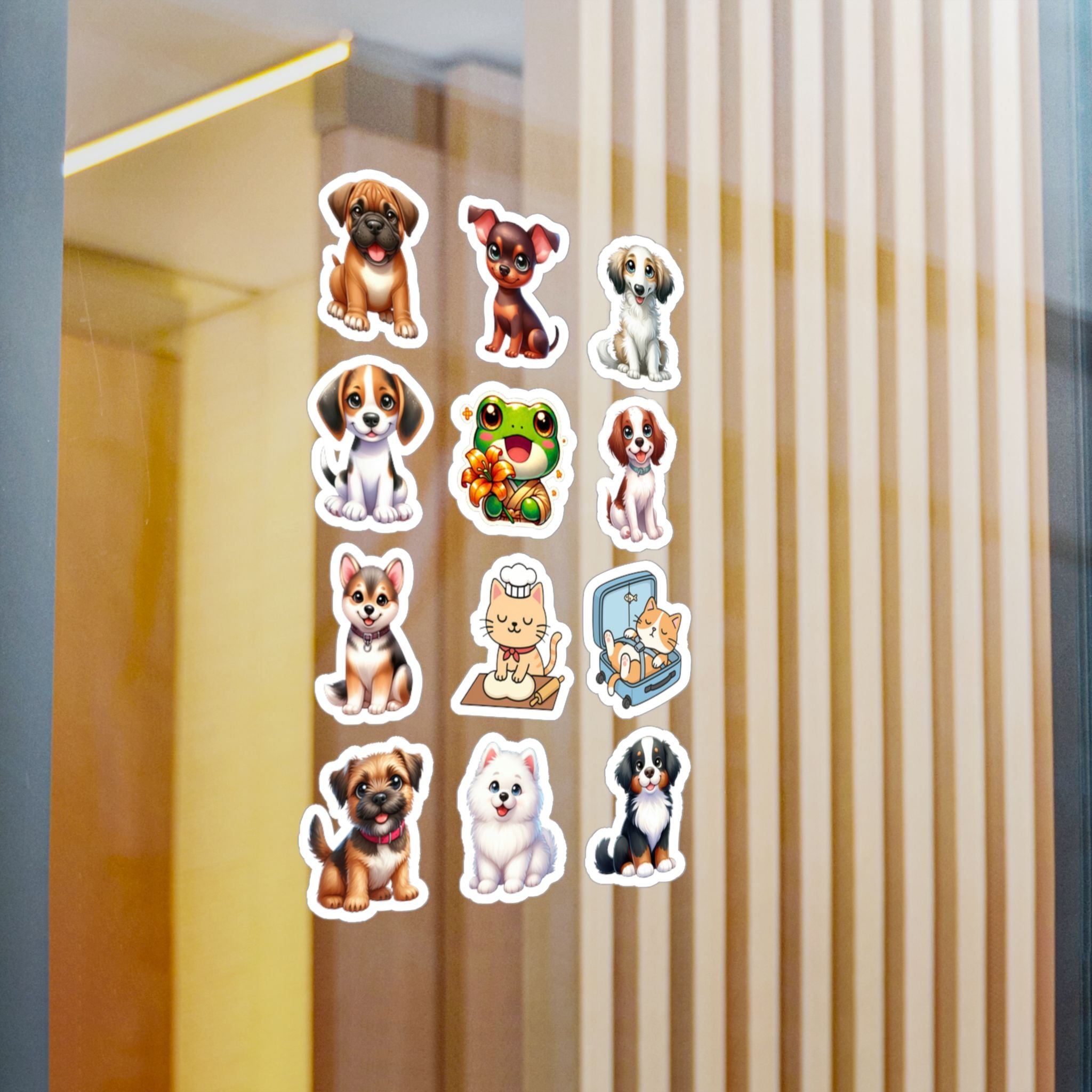 Cute Kawaii Sheet 04 — 12 Kiss-Cut Vinyl Decals