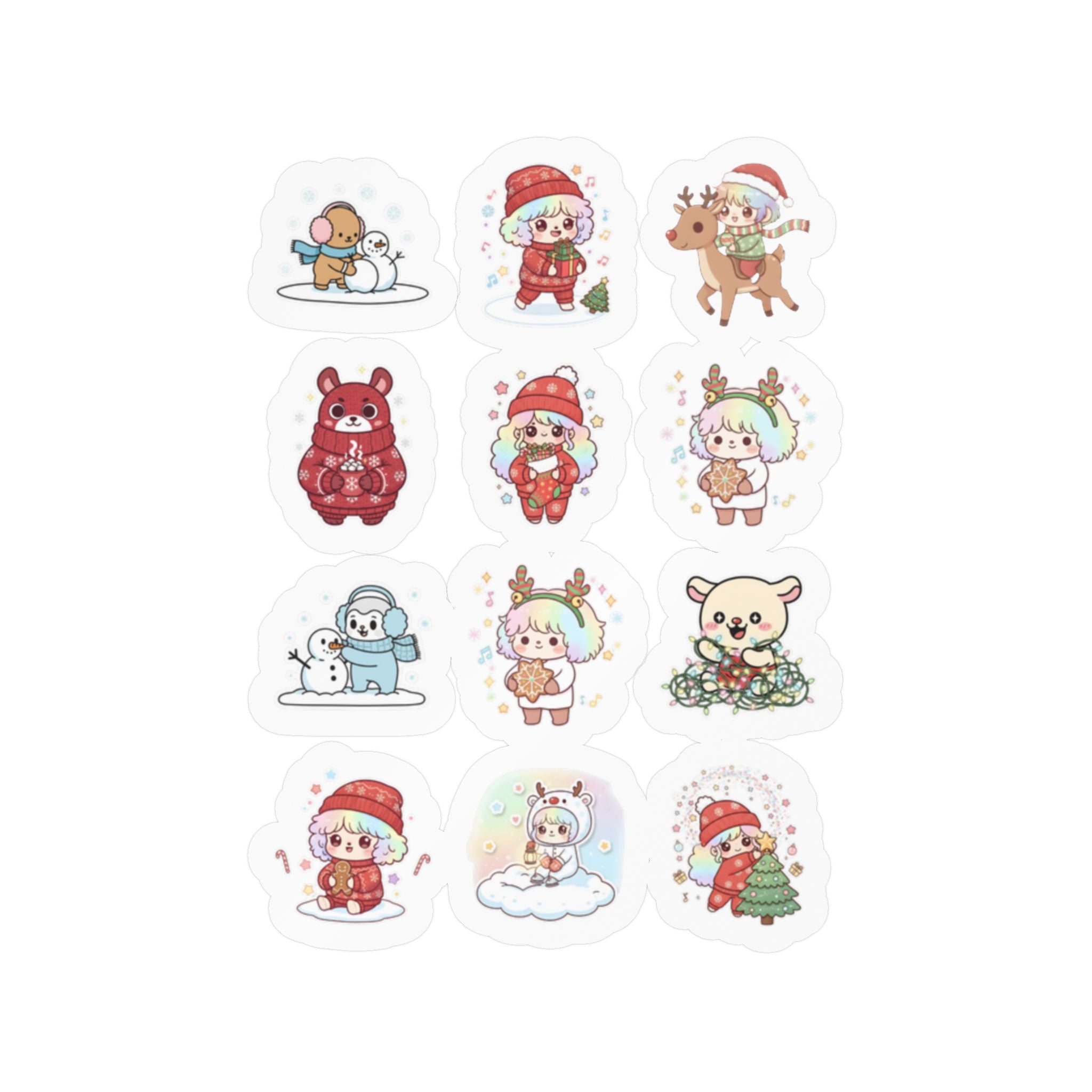 Christmas Monsters Sheet 15 — 12 Kiss-Cut Vinyl Decals