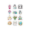 Kawaii Stickers Sheet 180 — 12 Kiss-Cut Vinyl Decals