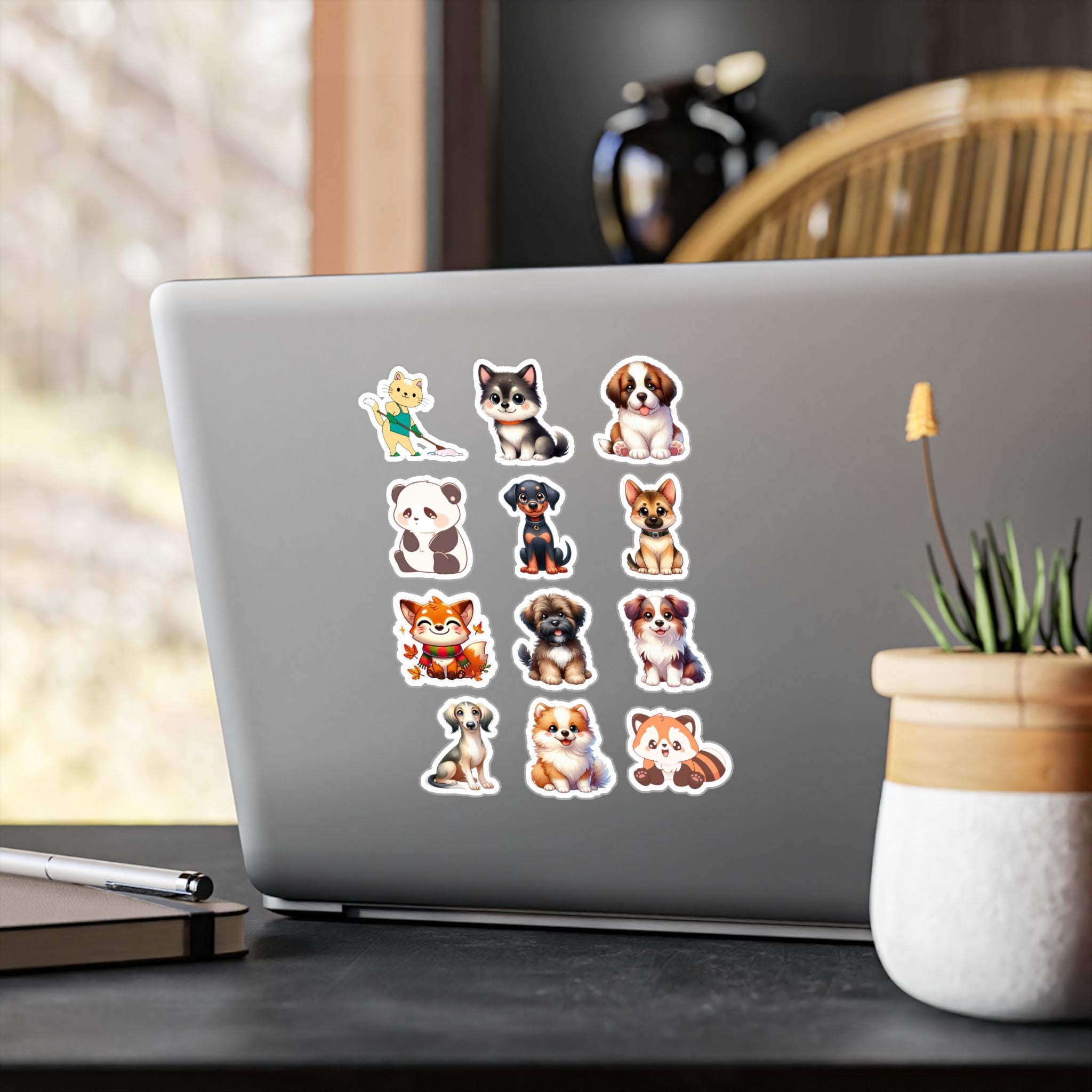 Cute Kawaii Sheet 02 — 12 Kiss-Cut Vinyl Decals