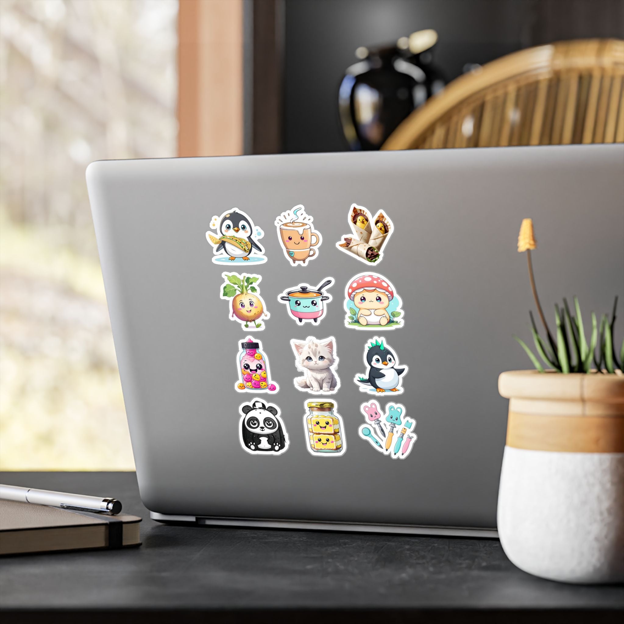 Kawaii Stickers Sheet 262 — 12 Kiss-Cut Vinyl Decals