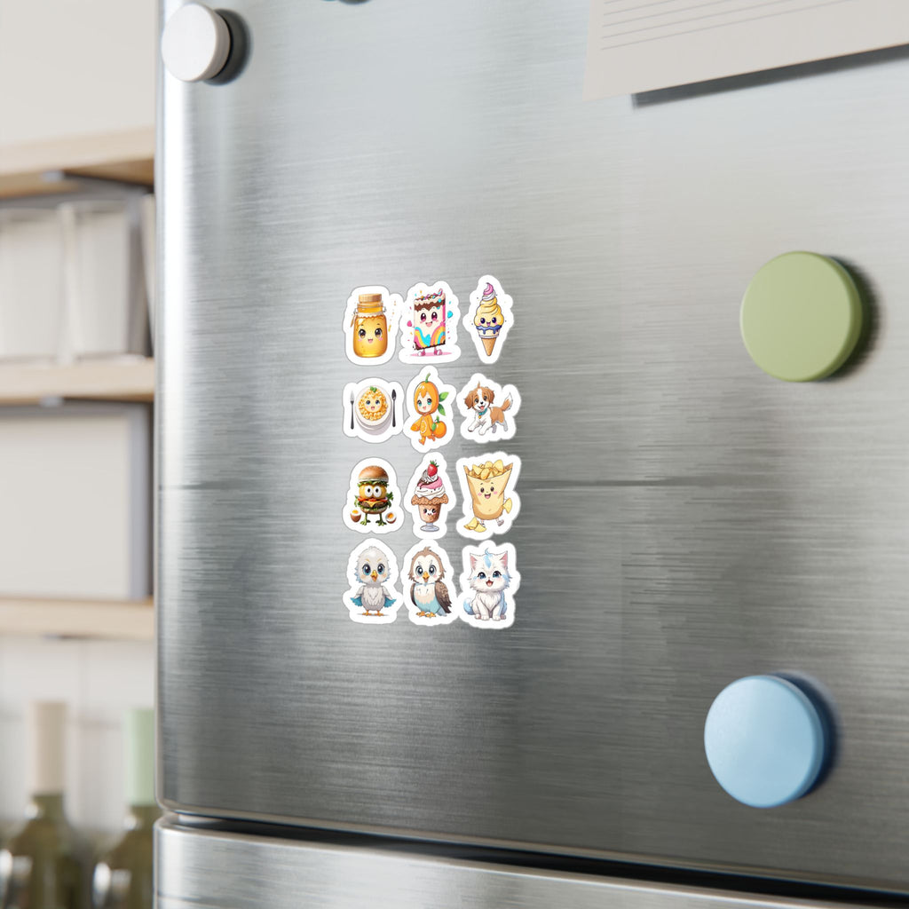 Kawaii Stickers Sheet 05 — 12 Kiss-Cut Vinyl Decals